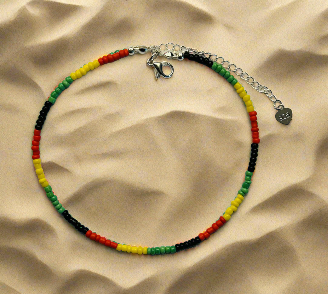 Rastafaria Beaded Anklet