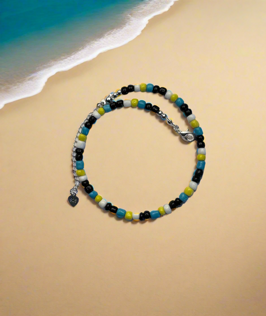St Lucian Beaded Anklet