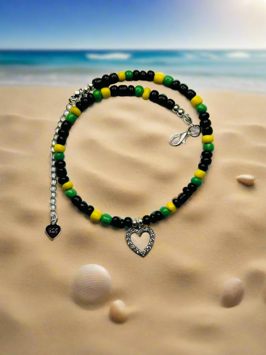 Jamaican Beaded Anklet